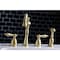 Kingston Brass KB1797ALBS 8" Widespread Kitchen Faucet W/ Brass Sprayer, Brushed Brass KB1797ALBS - alternate 5